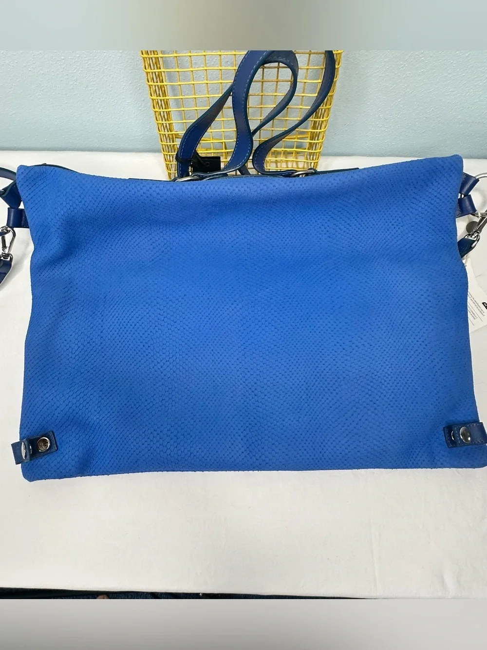 Just Cavalli Royal Blue Tote with Silver Star Trim